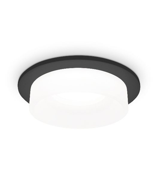 Светильник Ambrella light TN1312 SBK/FR черный песок/белый матовый GU5.3 D98*45