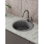 Мойка для кухни BAU Dream Pro D 48, без выпуска, серый камень, фото 1