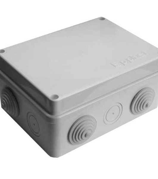 Коробка распределительная ОП 150х110х70 10 выходов 6 гермовводов IP54 крышка на винтах сер. Epplast 210302