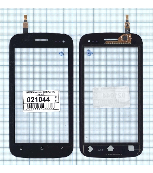 Сенсорное стекло (тачскрин) для Micromax A110 Canvas 2 черное