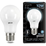 Лампа светодиодная Gauss A60 10Вт цок.:E27 шар 220B 4100K св.свеч.бел.нейт. A60 (упак.:10шт), фото5