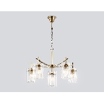 Люстра Ambrella light LH56031/5+1 BS/CL латунь/прозрачный E14*6 max 40W D680*1200, фото8