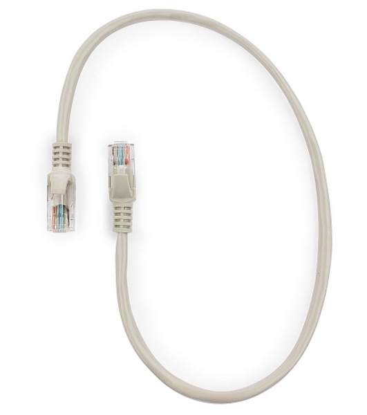 Патч-корд UTP Cablexpert cat.5e, 0.5м, литой, многожильный, серый