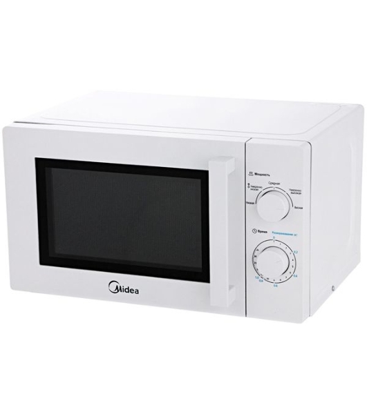 Микроволновая печь Midea MM720CY6-W белый, 20 л, 700 Вт, переключатели - поворотный механизм