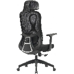 Кресло компьютерное Cactus CS-MC515-BK черный, сиденье черный, сетка/ткань, с подголов. крестов. пластик, пластик черный, фото8