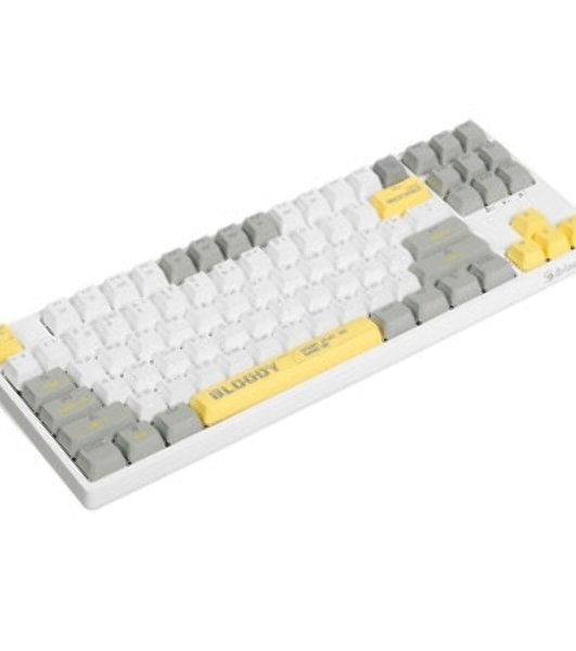 Клавиатура проводная A4Tech Bloody S87 Energy (S87 USB ENERGY WHITE) USB белый/желтый
