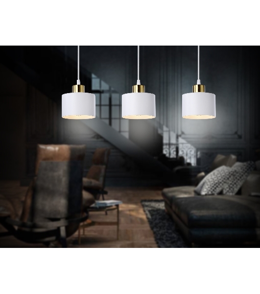 Светильник Ambrella light TR8117/3 WH/BS белый/латунь E27*3 max 40W 580*120*970