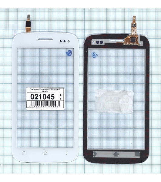 Сенсорное стекло (тачскрин) для Micromax A110 Canvas 2 белое