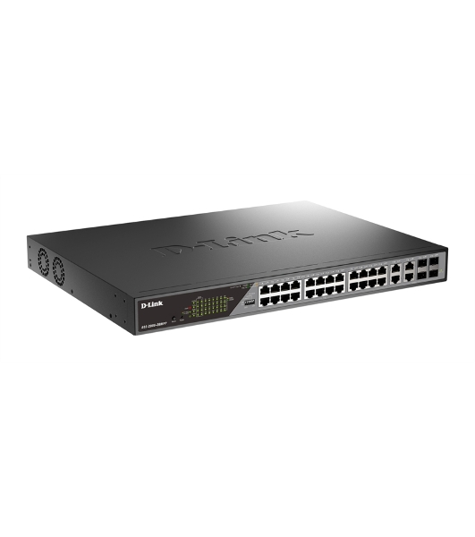 Коммутатор D-Link DSS-200G-28MPP/A1A, 24×1 Гбит/с + 4×1 Гбит/с Combo, настраиваемый