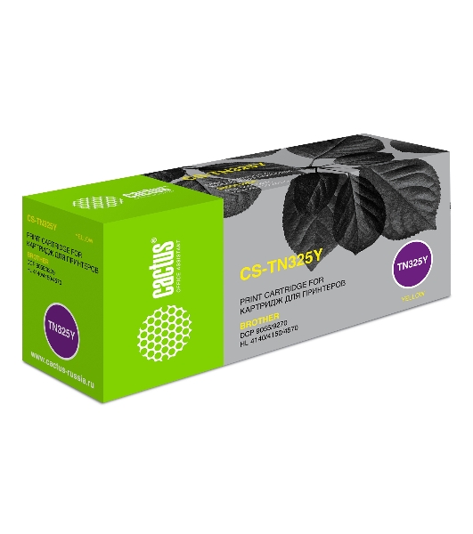 Картридж лазерный Cactus CS-TN325Y желтый (3500 стр.) для Brother DCP 9055/9270; HL 4140/4150/4570