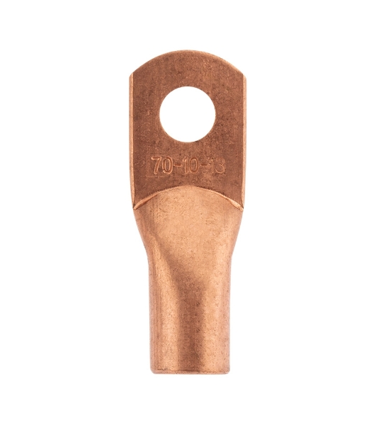 Наконечник медный ТМ Rexant 70-10-13 (70 мм² - Ø13 мм) (в упак. 5 шт.)