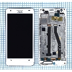 Дисплей для Asus ZenFone Go T500, белый с рамкой, фото 1