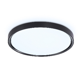 Потолочный светодиодный светильник Ambrella light FZ1248 BK черный IP54 30W 5000K D380*60 (Без ПДУ)
