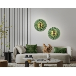 Настенный светильник Ambrella light LH72649 BK/GR латунь/зеленый 6W 3000K D300*100, фото4