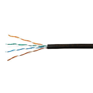 Кабель SkyNet Light UTP outdoor 4x2x0,46, медный, FLUKE TEST, кат.5e, однож., 305 м, box, черный
