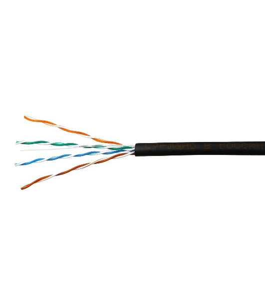 Кабель SkyNet Light UTP outdoor 4x2x0,46, медный, FLUKE TEST, кат.5e, однож., 305 м, box, черный