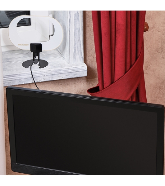 Антенна Rexant комнатная 'Активная' с USB питанием, для цифрового телевидения DVB-T2, Ag-715