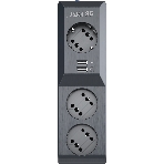 Сетевой фильтр Surge protector Pilot 3G 3xGP euro outlets, 10А/2.2 кВа, 2xUSB, 10m, черный, фото4