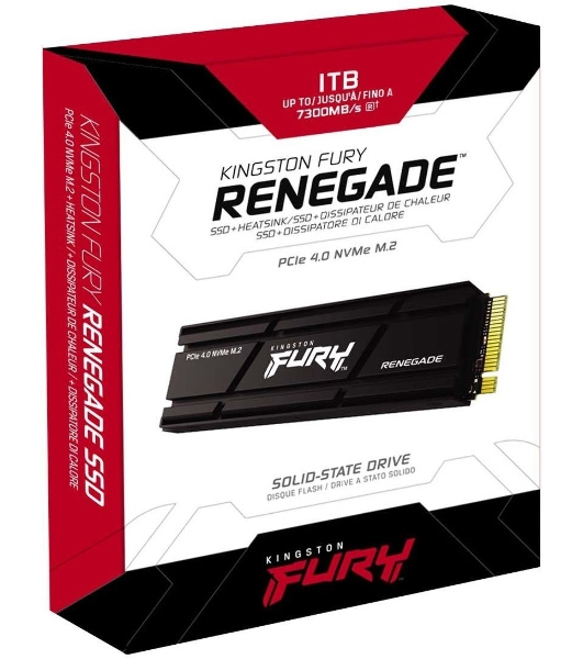 Накопитель SSD Kingston Fury Renegade, 1Tb, PCIe 4.0 x4, M.2 2280, NVMe, R/W 7300/6000, с радиатором