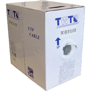 Кабель TWT UTP, серии XL, 4 пары, cat.5e, LSZH, белый, 305 м.