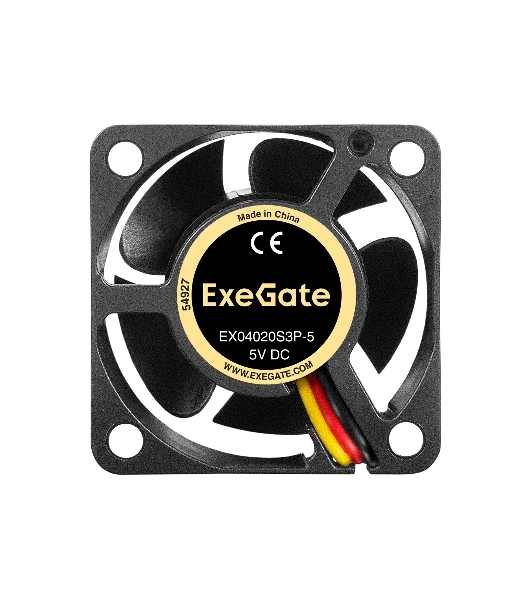 Вентилятор для корпуса ExeGate EX04020S2P-5 черный, 40 мм, 5000 об/мин, 22 дБ, 3 pin