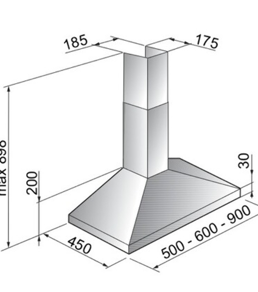Вытяжка встраиваемая Zigmund & Shtain K 018.5 B черный, 50 см, 660 куб. м/ч, 58.6 дБ