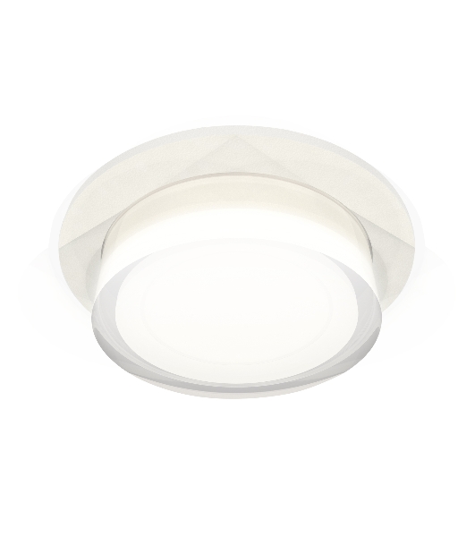 Комплект встраиваемого светильника Ambrella light XC7621043 SWH/FR/CL белый песок/белый матовый/прозрачный MR16 GU5.3 (C7621, N7160)