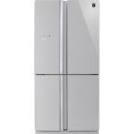 Холодильник Sharp SJ-FS97VSL серебристый трехкамерный 393/207 л морозилка снизу, фото2