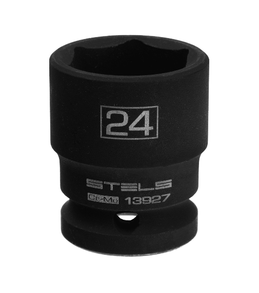 Головка ударная шестигранная, 24 мм, 1/2', CrMo Stels