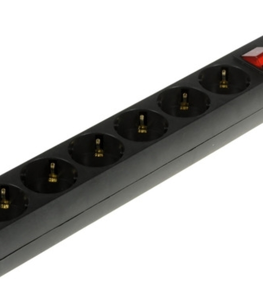 Сетевой фильтр 5bites GARDA SP6B-550 6S/3x0.75 мм2/5 м/черный