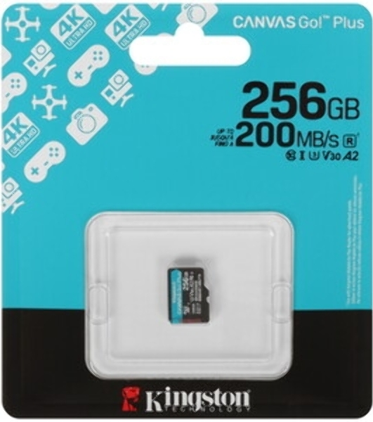 Флеш карта microSDXC 256Gb Kingston SDCG4/256GbSP Canvas Go! Plus V10 A2 w/o adapter