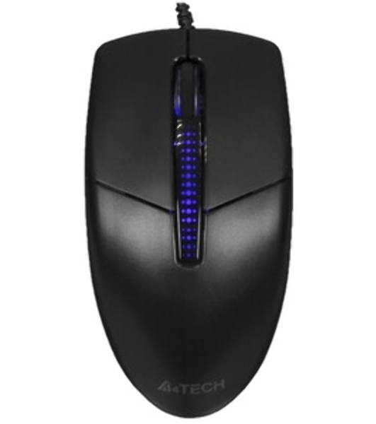 Мышь проводная A4Tech N-530S черный, 1200 dpi, USB, кнопки - 3