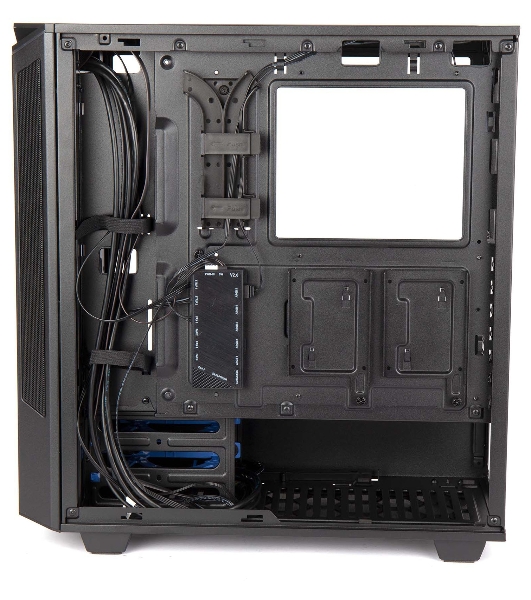Компьютерный корпус Hiper PB81 черный без БП ATX 3x120мм 2xUSB2.0 2xUSB3.0 audio bott PSU