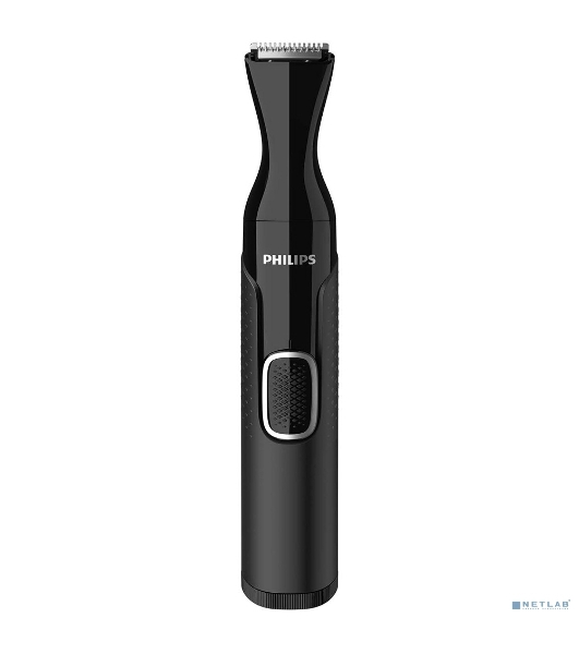 Триммер Philips для носа и ушей, черный, корпус - пластик, 3 насадки-гребня, насадка - триммер, щеточка для очистки, мягкий чехол, батарейка