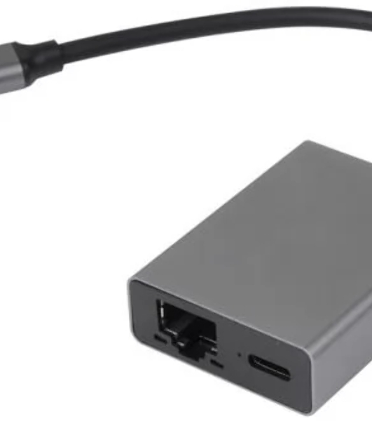 Адаптер TypeC--->RJ45+PD 100Вт, Allum Shell, VCOM