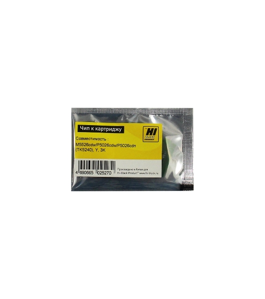 Чип Hi-Black к картриджу Kyocera ECOSYS M5526cdw/P5026cdw/P5026cdn (TK-5240), Y, 3K