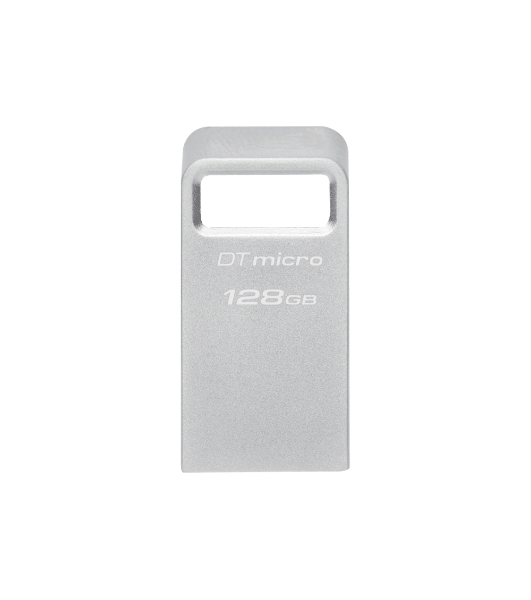 Флешка USB Kingston DataTraveler Micro (DTMC3G2/128Gb), 128Gb, USB 3.2 Gen 1, R/W 200/60, серебристый