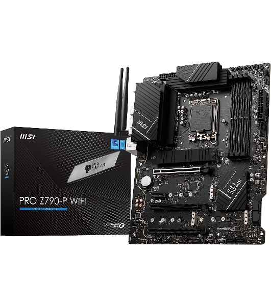 Материнская плата MSI PRO Z790-P WIFI, LGA 1700, Intel Z790, 4xDDR5, 6xSATA, 4xM.2, 1xPCIe 5.0 x16, 1xPCIe 4.0 x16, 1xPCIe 3.0 x16, 1xPCIe x1, 1xHDMI, 1xDP, 1x2.5Gb LAN, 4xUSB-A 2.0, 2xUSB-A 3.2 Gen 1, 1xUSB-A 3.2 Gen 2, 1xUSB-C 3.2 Gen 2x2, 6x3.5мм, 7.1, ATX