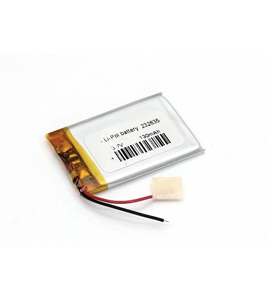 Аккумулятор Li-Pol (батарея) 2.3x26x35мм 2pin 3.7V/130mAh