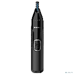 Триммер Philips для носа и ушей, черный, корпус - пластик, 3 насадки-гребня, насадка - триммер, щеточка для очистки, мягкий чехол, батарейка, фото2