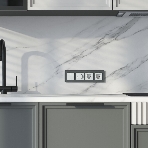 Рамка на 4 поста Elite (графит, стекло) W0042440, фото3