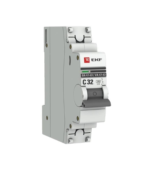Выключатель автоматический EKF mcb4763-1-32C-pro 1P 32А (C) 4,5kA ВА 47-63 EKF PROxima