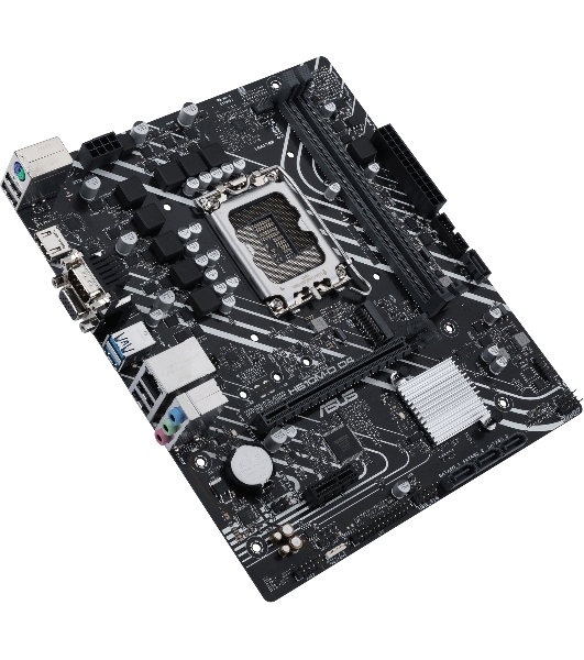 Материнская плата ASUS PRIME H610M-D D4, LGA 1700, Intel H610, 2xDDR4, 4xSATA, 1xM.2, 1xPCIe 4.0 x16, 1xPCI, 1xHDMI, 1xVGA, 1x 1Gb LAN, 2xUSB-A 2.0, 2xUSB-A 3.2 Gen 1, 3x3.5 мм, 7.1, mATX