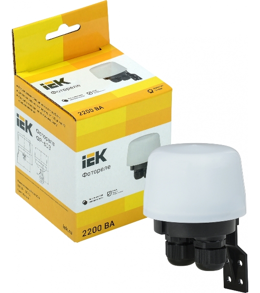 Фотореле IEK LFR20-603-2200-K01 ФР 603 макс. нагрузка 2200ВА IP66 белый