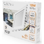 Светильник Glass кв 18W 1390lm 3000K 220-240V IP20 монт Ø155х155 200x200x30 с дек стек LED, фото4