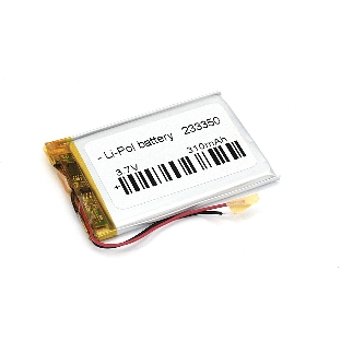 Аккумулятор Li-Pol (батарея) 2.3x33x50 мм 2pin 3.7V/310mAh