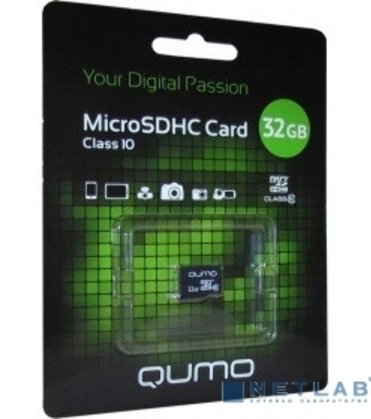 Флеш карта MicroSDHC 32Gb QUMO Class 10 UHS I no adp