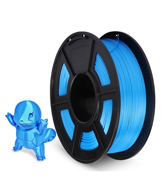 Филамент NVPrint Silk PLA+ Blue для 3D печати диаметр 1.75мм длина 330 метров масса 1 кг