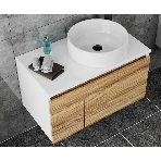 Тумба с раковиной и выпуском (Тумба Bau Dream Blackwood 80, умывальник BAU Dream круглая D41, выпуск клик клак, черный), фото8