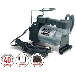 Компрессор AVS Turbo AVS KA580 12В 14А 150Вт 10атм 40л/мин -35С+80С 1.9кг
